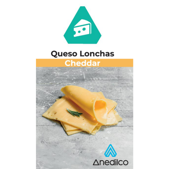 QUESO CHEDDAR LONCHAS 1KG (ANED)